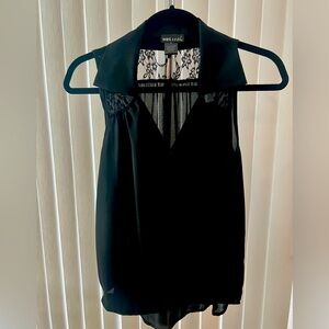 WET SEAL Black Lace Tank/Blouse